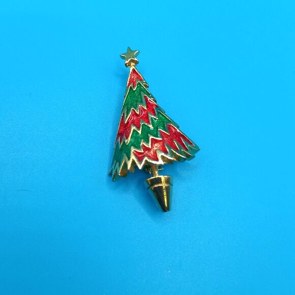 Vintage LOT: JEWELRY Santa Tree Bells Lantern Penguin Pinecone XMAS is Coming! - Picture 5 of 6